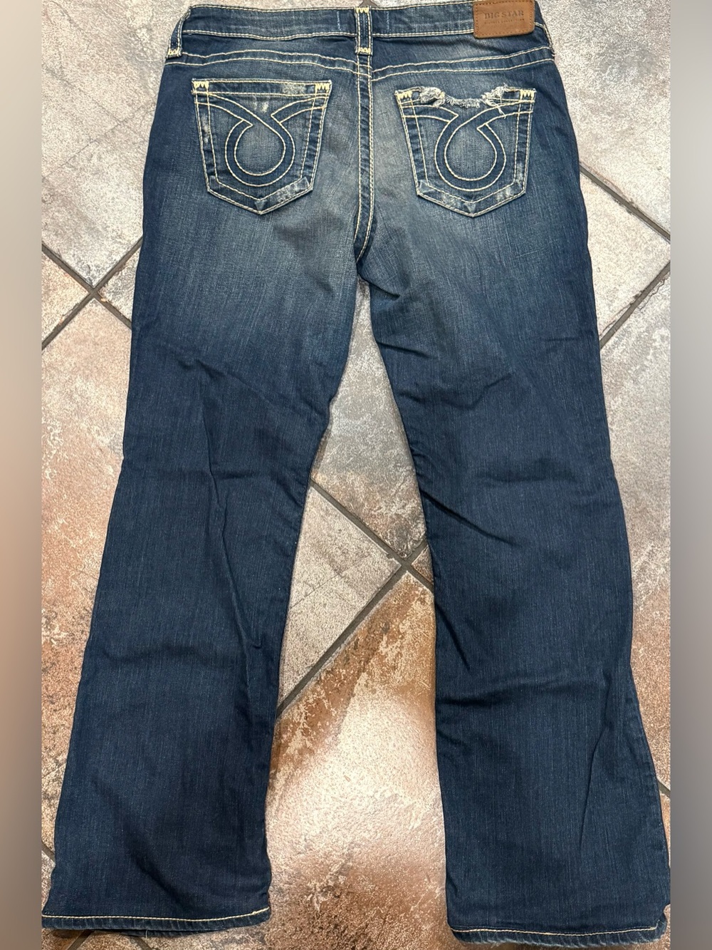 Big Star Dark Blue Liv Boot Jeans with Embroidered Back Pockets
